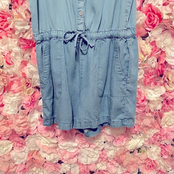 Jordache Denim Look Romper Sz M - Picture 4 of 7